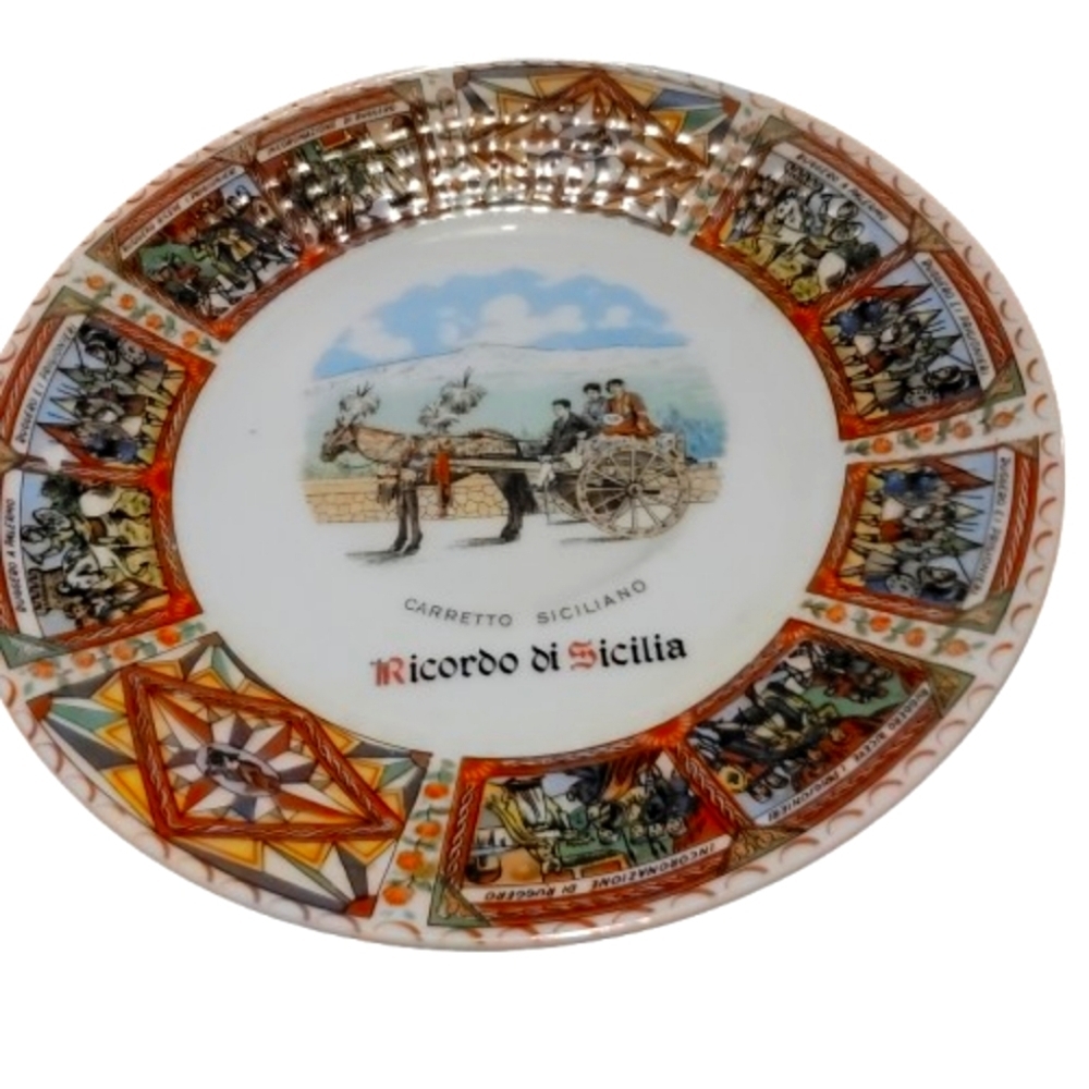 Currier and Ives Home to Thanksgiving Dinner Plate 70's vintage